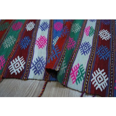 画像6: オールドキリム　色鮮やかなジジム　タペストリーにも使えます　138×58cm　