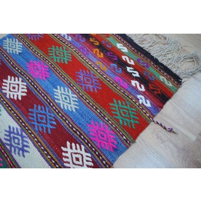画像4: オールドキリム　色鮮やかなジジム　タペストリーにも使えます　138×58cm　