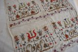 ヴィンテージ手刺繍　ヤールック　コットン刺繍とテルクルマ　100×60cm　