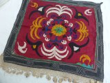 ヴィンテージ　ウズベキスタンのスザーニ　シルク手刺繍　51×46cm　