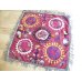画像2: ヴィンテージ　ウズベキスタンのスザーニ　シルク手刺繍　70×67cm　 (2)