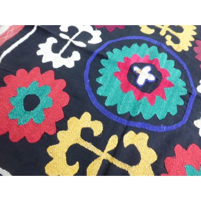 画像5: ヴィンテージ　ウズベキスタンのスザーニ　シルク手刺繍　53×53cm　