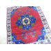画像2: オールド絨毯　エレイリの正方形に近い敷物　文字入り　115×98cm (2)