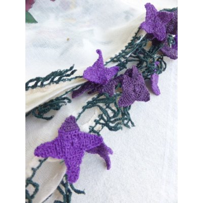 画像3: マニサのトゥーオヤスカーフ　シェケル（砂糖）オヤと呼ばれるトゥーの立体オヤ