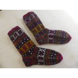 ヴィンテージ　トルコ伝統の手編みウール靴下　26.5cm