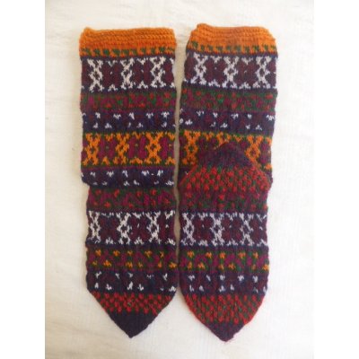 画像2: ヴィンテージ　トルコ伝統の手編みウール靴下　26.5cm