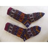 ヴィンテージ　トルコ伝統の手編みウール靴下　26.5cm
