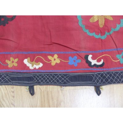 画像5: 特別価格　ヴィンテージ　ウズベキスタンの大きなスザーニ　コットン布にコットン糸の手刺繍　193×173cm　