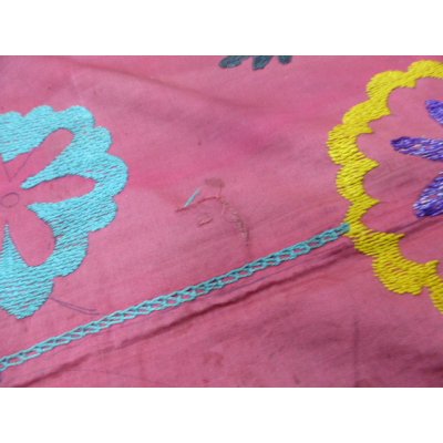 画像7: 特別価格　ヴィンテージ　ウズベキスタンの大きなスザーニ　コットン布にコットン糸の手刺繍　193×173cm　