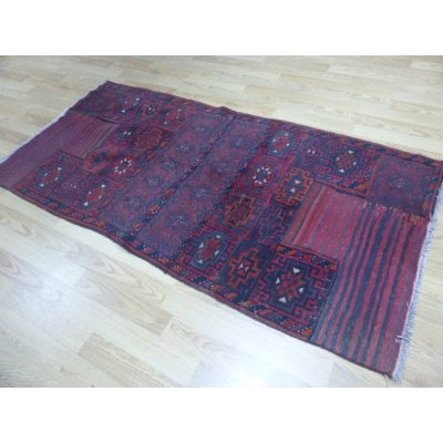 画像2: オールドキリム　絨毯、スマック、キリムが一度に見られる織物　228×110cm