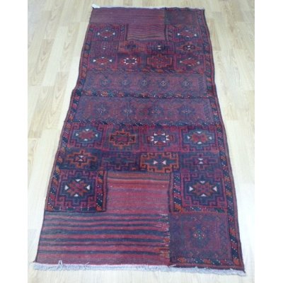 画像1: オールドキリム　絨毯、スマック、キリムが一度に見られる織物　228×110cm