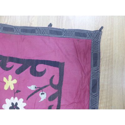 画像5: 特別価格　ヴィンテージ　ウズベキスタンの大きなスザーニ　コットン布にコットン糸の手刺繍　220×163cm　