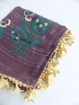 マニサのトゥーオヤスカーフ　シェケル（砂糖）オヤと呼ばれるかぎ針で作る立体オヤ
