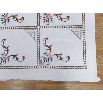 画像4: 40％off　エタミン刺繍のヴィンテージクロス　195 ×120 cm