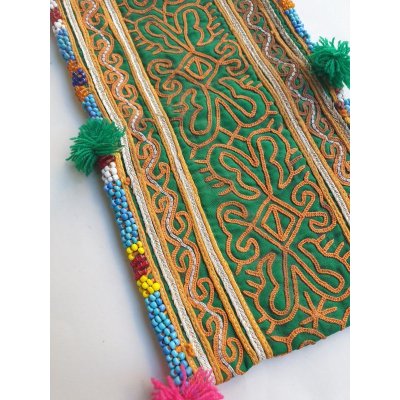 画像1: アフガニスタン〜パキスタン刺繍＆ビーズのポーチ　最大長29cm×幅15cm