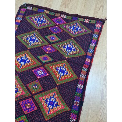 画像3: 超お得　75％off　オールドキリム　重厚なスマック織りのランナー　226×92cm