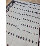 オールドキリム　アンタルヤ高原地帯コルクテリ　アヴダン村の遊牧民のソフラ　ジジム織り　170×120cm