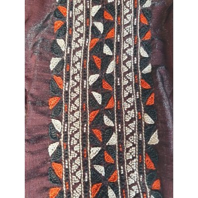 画像3: ヴィンテージ　トルクメニスタンの刺繍の襟飾り　手刺繍　未使用品　全体の長さ48cm、直線部分の幅5cm