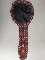 ヴィンテージ　トルクメニスタンの刺繍の襟飾り　手刺繍　未使用品　全体の長さ46cm、直線部分の幅7cm