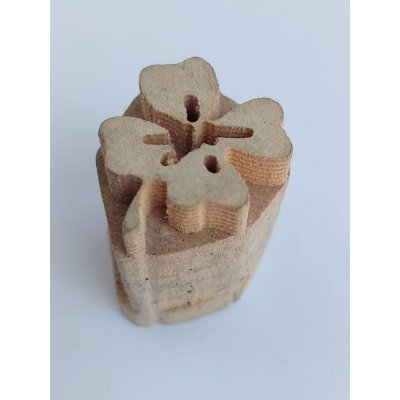 画像1: カスタモヌのカラカレム（一色版）向け版木 　クローバー　約3.5×3.5cm