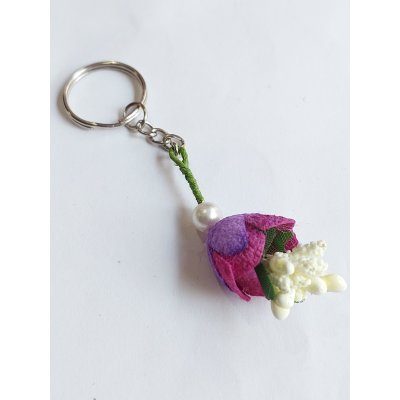 画像1: 【日本国内から発送】ブルサ　繭で作る花のキーホルダー　