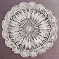 ヴィンテージレース　かぎ針で作られたコットン素材のレース編み　直径約23cm