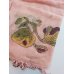 画像4: マニサの伝統のシルクのイーネオヤ　立体の花モチーフ　絹糸　ブロックプリントのヤズマ　75×75cm (4)
