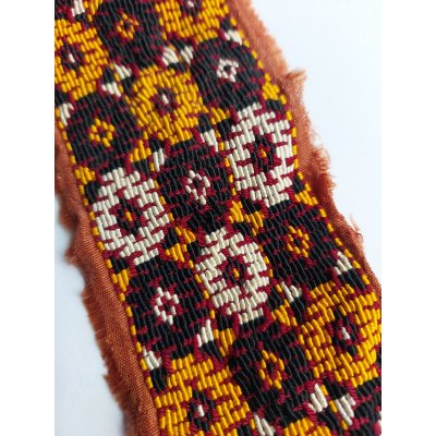 画像3: ヴィンテージ　トルクメニスタンの刺繍の襟飾り　手刺繍　全体の長さ43cm、直線部分の幅7cm