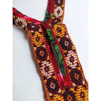 画像2: ヴィンテージ　トルクメニスタンの刺繍の襟飾り　手刺繍　全体の長さ43cm、直線部分の幅7cm
