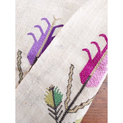 画像4: コレクション　ウチュクル　オスマンル刺繍　シルクと金属糸刺繍　裏表なしのテクニック　ゲミリックのクムラ　ラーレ　196×21cm