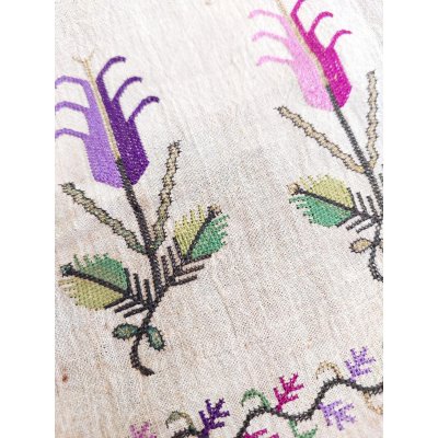 画像2: コレクション　ウチュクル　オスマンル刺繍　シルクと金属糸刺繍　裏表なしのテクニック　ゲミリックのクムラ　ラーレ　196×21cm