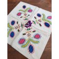 花嫁の持参品　チェブレ　金属糸とコットン糸の手刺繍　ブルサのエシケル　35×35cm