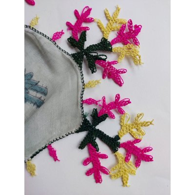 画像2: 【コレクションピース】イズニック　ムシュクレ村の伝統の巨大な平面のイーネオヤ　シルク糸　