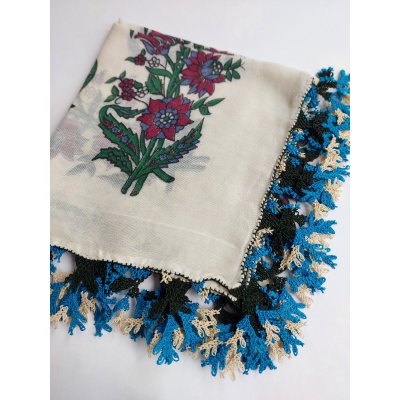 画像1: 【コレクションピース】イズニック　ムシュクレ村の伝統の巨大な平面のイーネオヤ　シルク糸　