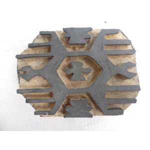 画像: トカットのハンドプリントに使われる木版  14.5 ×10.5cm