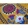 画像5: 40％off　ヴィンテージ　ウズベキスタンの大きなスザーニ　コットン布にコットン糸の手刺繍　175×140cm　 (5)