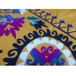 画像10: 40％off　ヴィンテージ　ウズベキスタンの大きなスザーニ　コットン布にコットン糸の手刺繍　175×140cm　 (10)