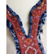 画像2: ヴィンテージ　トルクメニスタンの刺繍の襟飾り　手刺繍　全体の長さ48cm、直線部分の幅7cm (2)