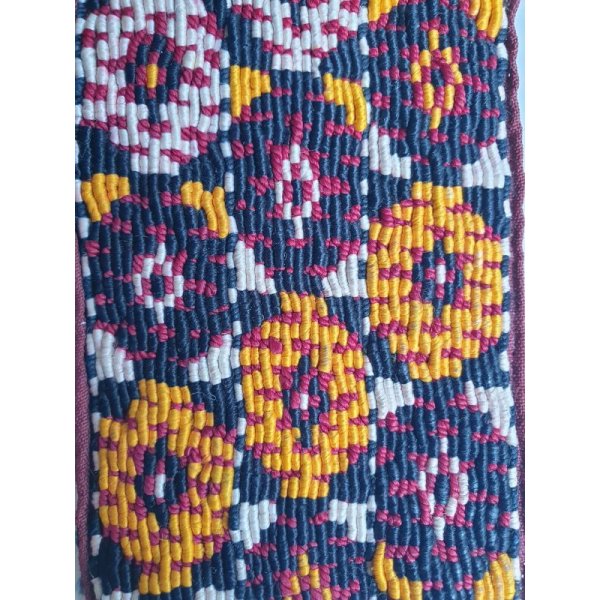画像3: ヴィンテージ　トルクメニスタンの刺繍の襟飾り　手刺繍　全体の長さ42cm、直線部分の幅6cm (3)