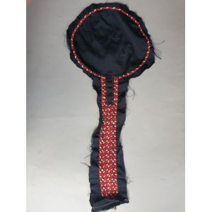 画像: ヴィンテージ　トルクメニスタンの刺繍の襟飾り　手刺繍　未使用品　全体の長さ44cm、直線部分の幅4cm