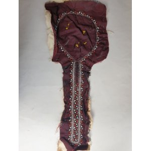 画像: ヴィンテージ　トルクメニスタンの刺繍の襟飾り　手刺繍　未使用品　全体の長さ48cm、直線部分の幅5cm