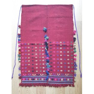 画像: ヴィンテージ　エーゲ海地方の遊牧民の民族衣装・手織り布の前掛け　86×56cm