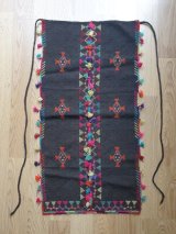 画像: ヴィンテージ　エーゲ海地方の遊牧民の民族衣装・手織り布の前掛け　90×45cm