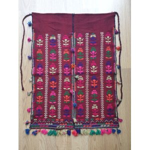 画像: ヴィンテージ　エーゲ海地方の遊牧民の民族衣装・手織り布の前掛け　71×52cm
