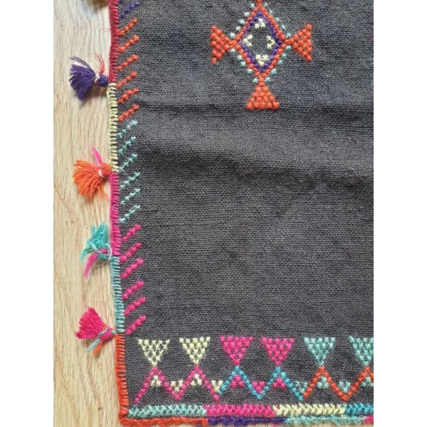 画像4: ヴィンテージ　エーゲ海地方の遊牧民の民族衣装・手織り布の前掛け　90×45cm (4)