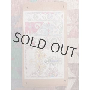 画像: ヴィンテージ品　絨毯織りのための手描き織り図　表裏両面　資料　インテリアとして　32×18cm