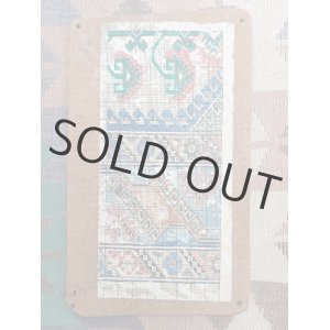 画像: ヴィンテージ品　絨毯織りのための手描き織り図　表裏両面　資料　インテリアとして　33×20cm