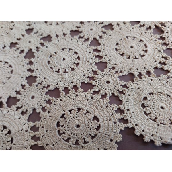 画像2: ヴィンテージレース　かぎ針で作られたコットン素材のレース編み　約27×19cm　 (2)