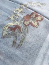 画像: ヴィンテージ　木版バスクのヤズマ　コットン製スカーフ　ブロックプリント　約70×70cm