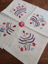 画像: 花嫁の持参品　チェブレ　コットン糸の手刺繍　ブルサ　36×36cm